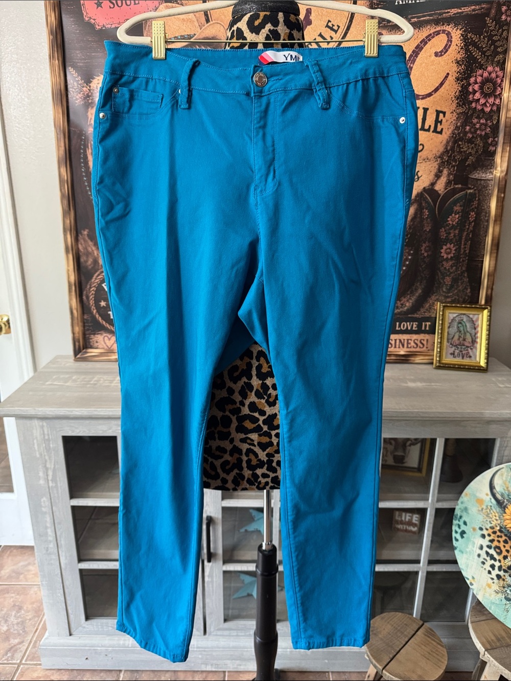 YMI Women's Dark Teal Blue Stretch Pants Sz 3XL
